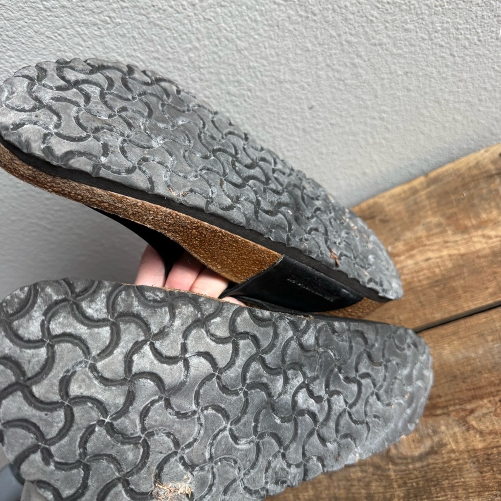 Birkenstock Gizeh Natural Leather Oiled Black Sandals size 41 - Picture 8 of 8